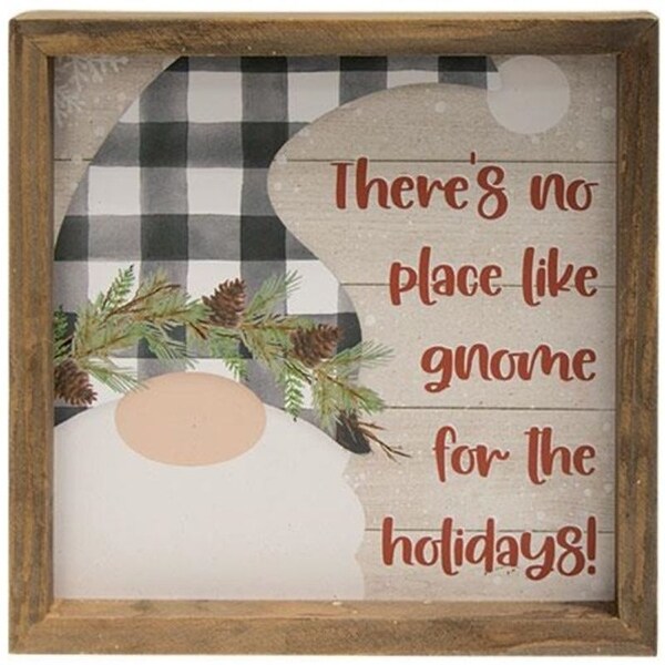 Gnome Home For Christmas Frame 2 Asstd.