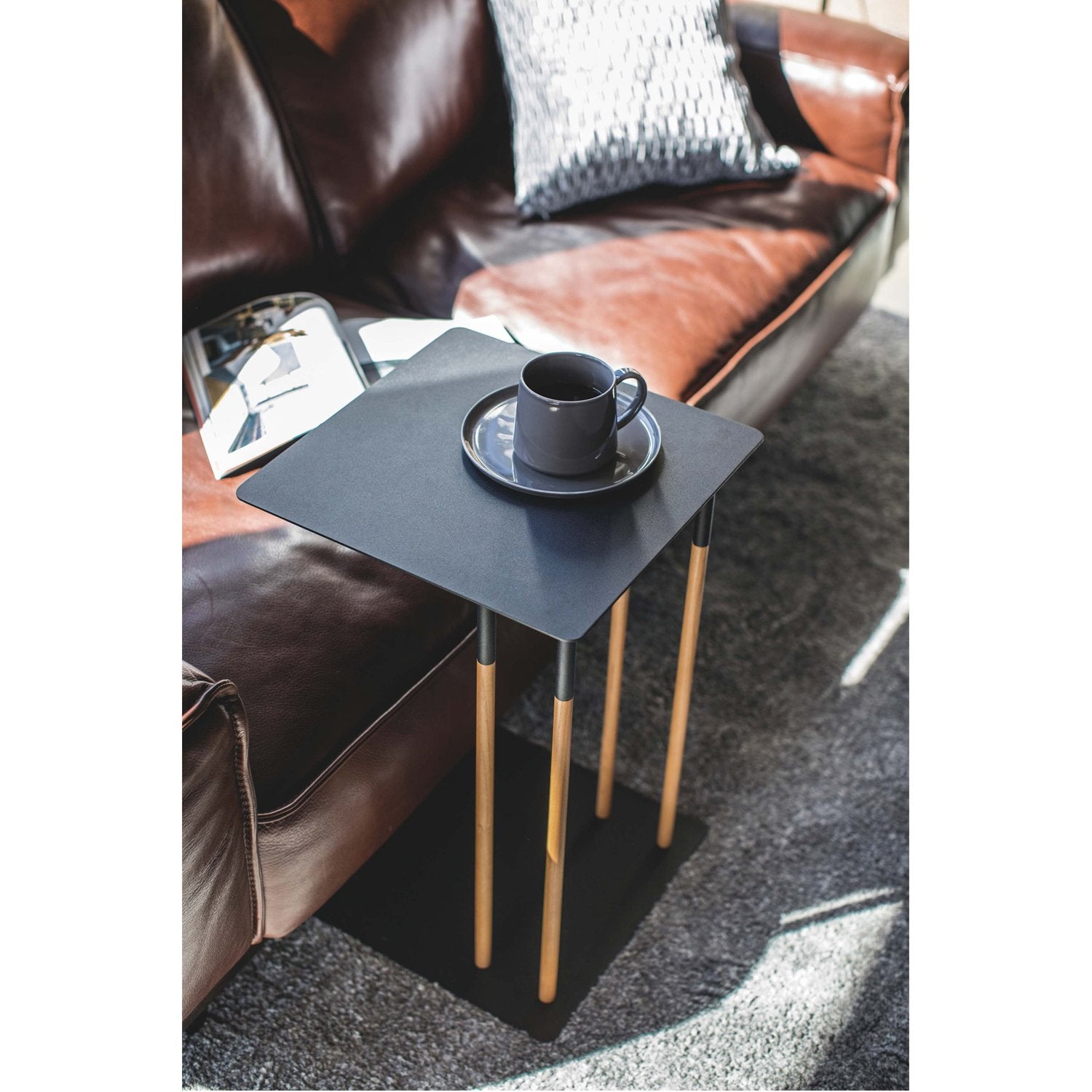 Plain Sliding Couch End Table in Various Colors and Finishes