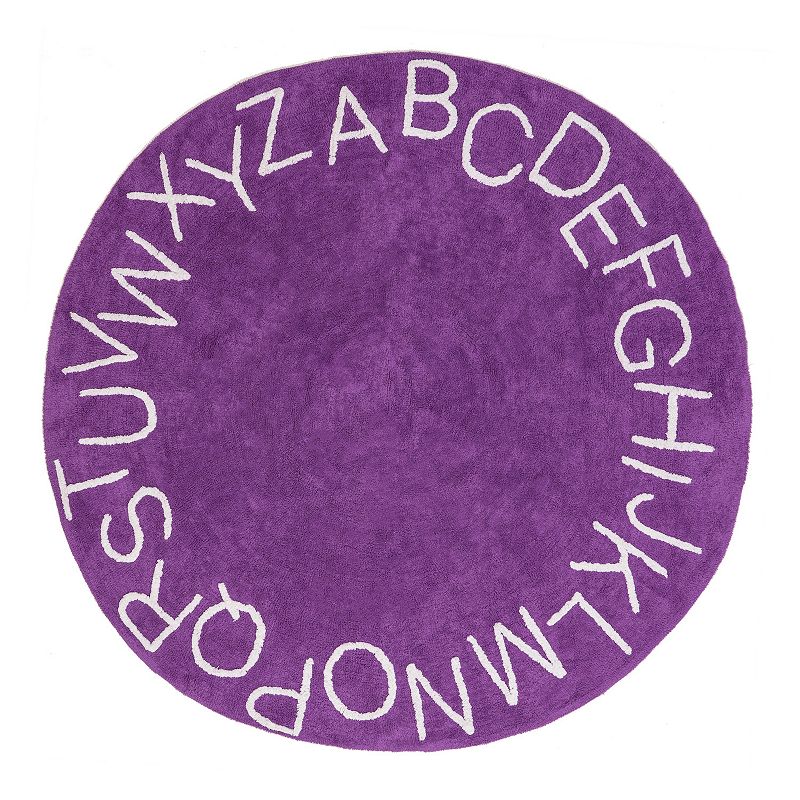 nuLoom Kids Washable Round Alphabet Rug