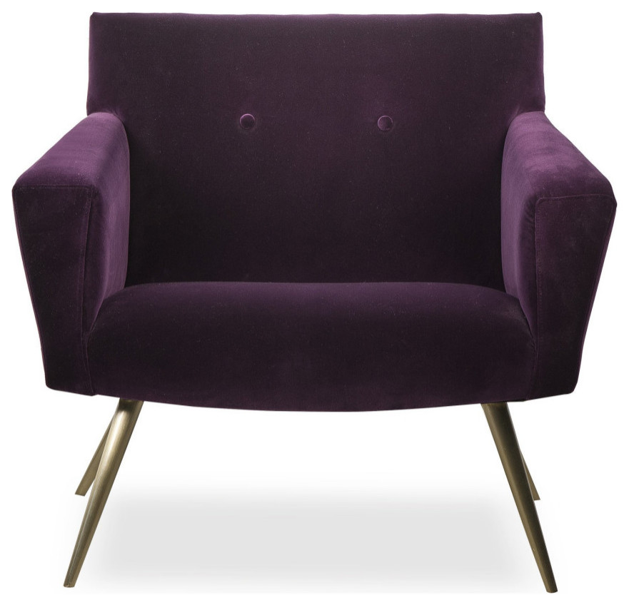 Devina Chair   Midcentury   Armchairs And Accent Chairs   by AED Luxury Home Decor  Houzz