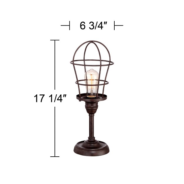 High Bronze Wire Cage Edison Bulb For Bedroom Bedside Office