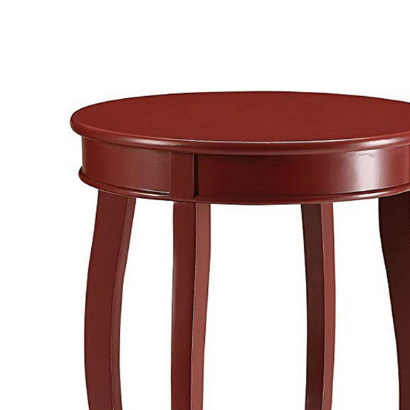 Benzara BM157289 Trendy Side Table  Red