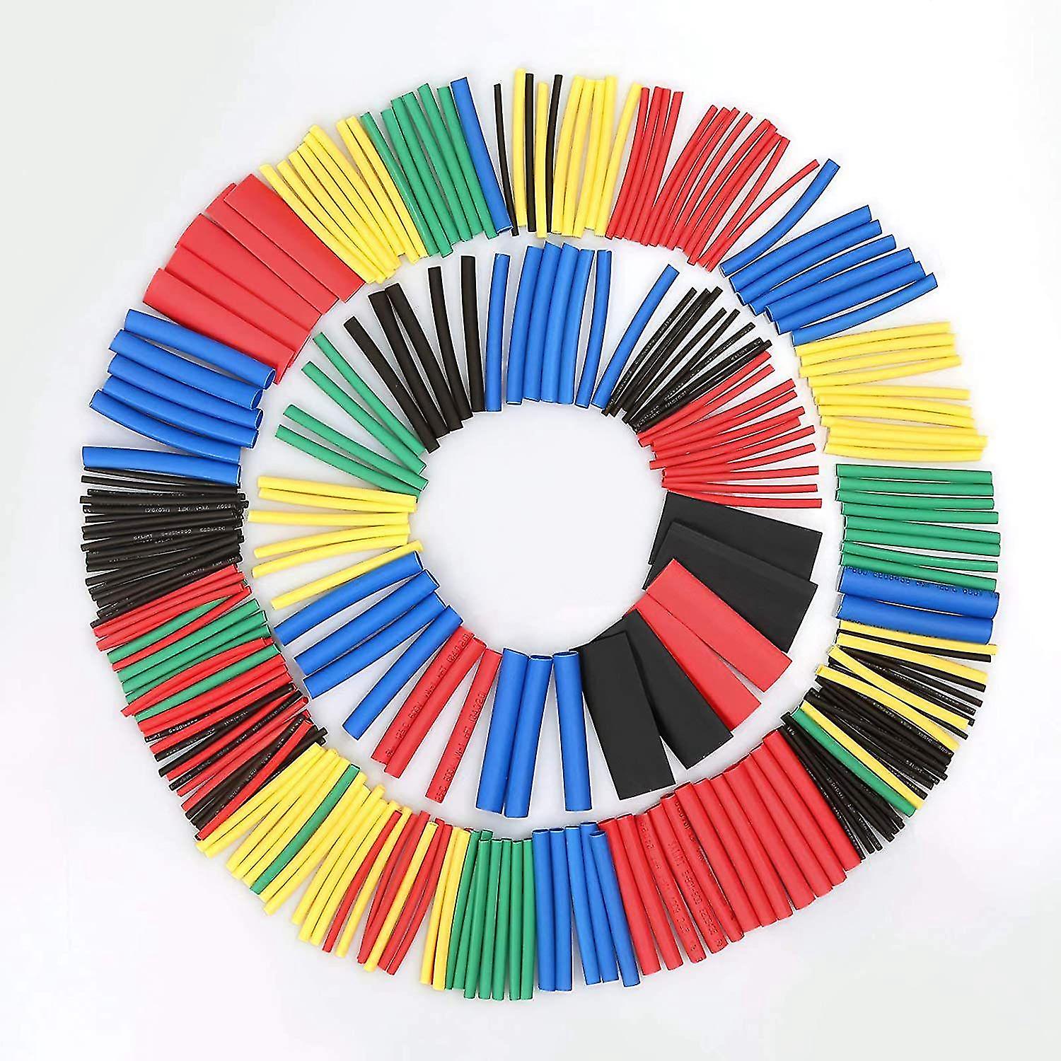 560pcs Heat Shrink Tubing， Electrical Wire Cable Wrap Assortment Electric Insulation Heat Shrink Tu