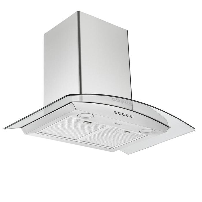 30 in. 440 CFM Convertible Wall-Mount Glass Canopy Range Hood