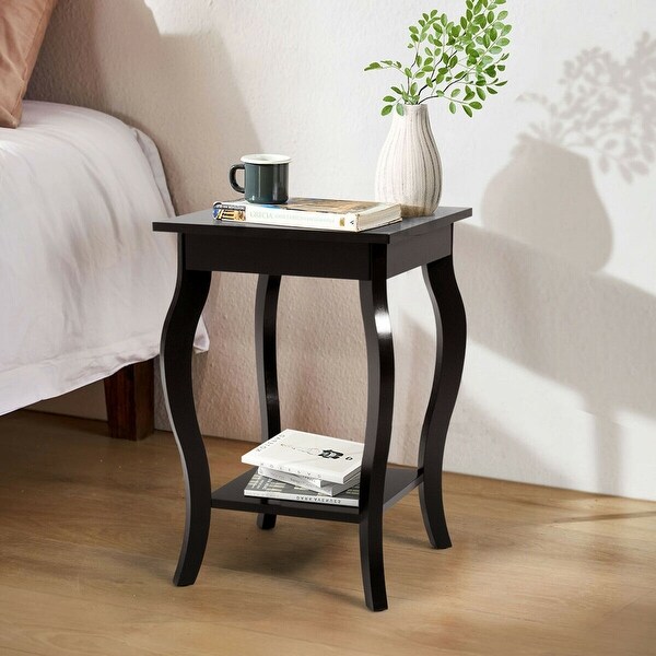 Gymax Set of 2 Accent Side Table Sofa End Table Nightstand Coffee - See Details