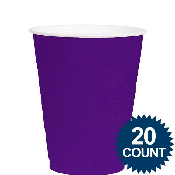 Amscan 262162 Purple 12Oz. Plastic Cups (20 Pack) ...