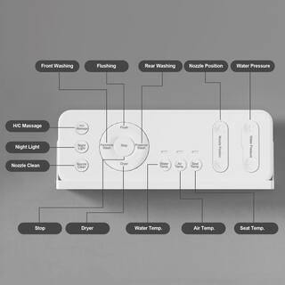 HOROW Tankless Elongated Smart Toilet Bidet in White with Auto Flush Heated Seat Warm Air Dryer Bubble Infusion Wash T03