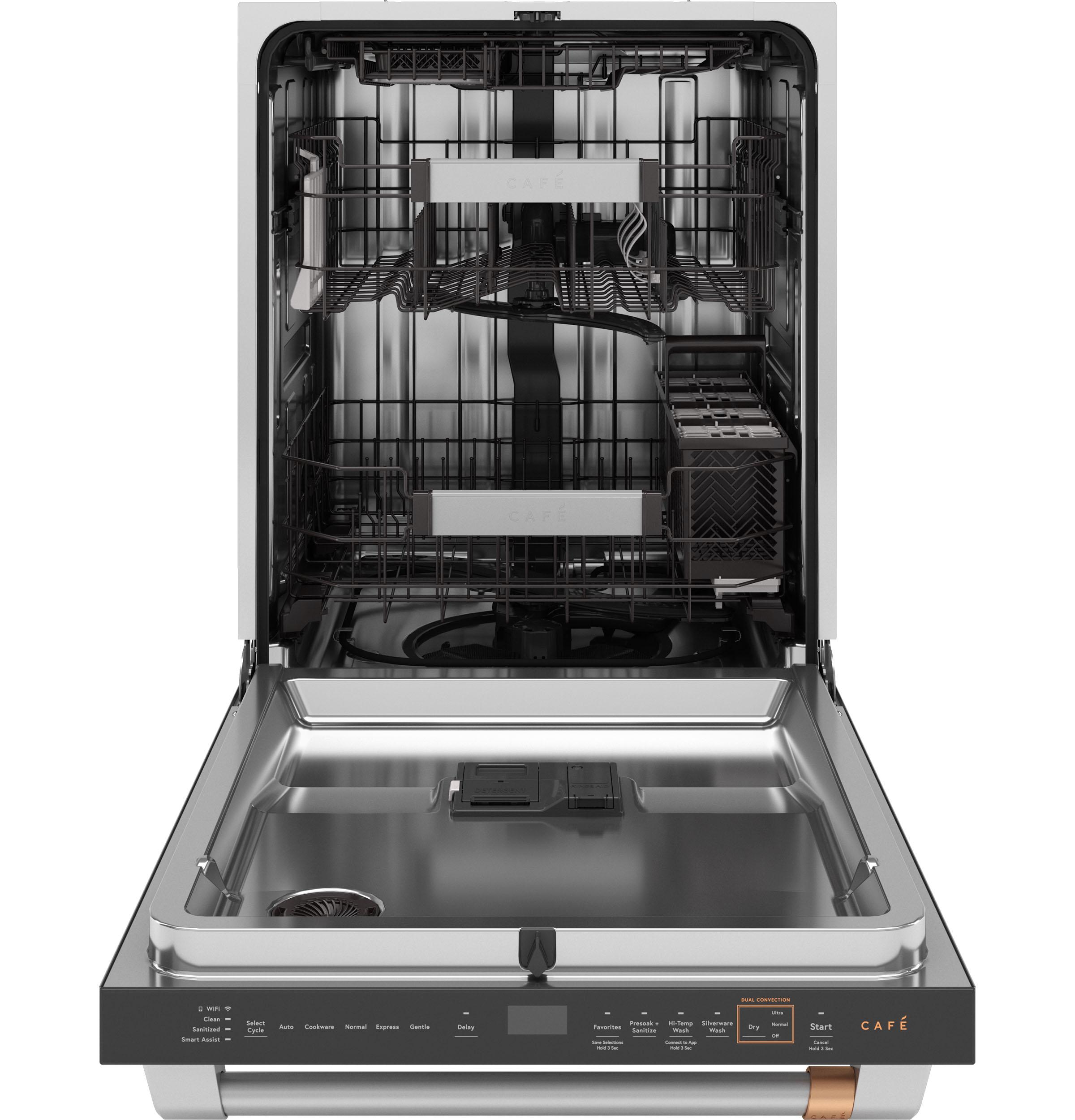 Cafe CDT858P2VS1 Café™ Customfit Energy Star Stainless Interior Smart Dishwasher With Ultra Wash Top Rack And Dual Convection Ultra Dry, 44 Dba