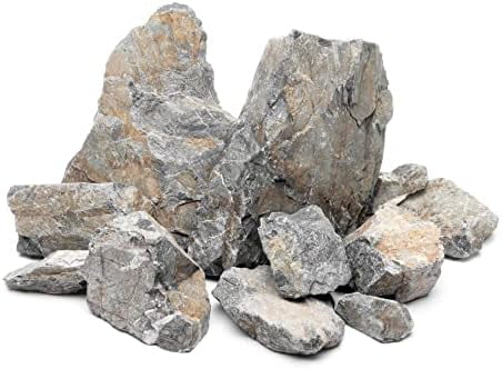 Natural Manten Stone For Aquarium， Fish Tanks， Terrariums， Reptile Enclosures， Mixed Lot Of Small And Large Size Rocks - By Substatesource (20 Pounds)