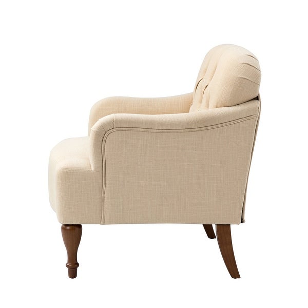 Bacchae Comfy Accent Armchair with Recessed Arms Set of 2 by HULALA HOME