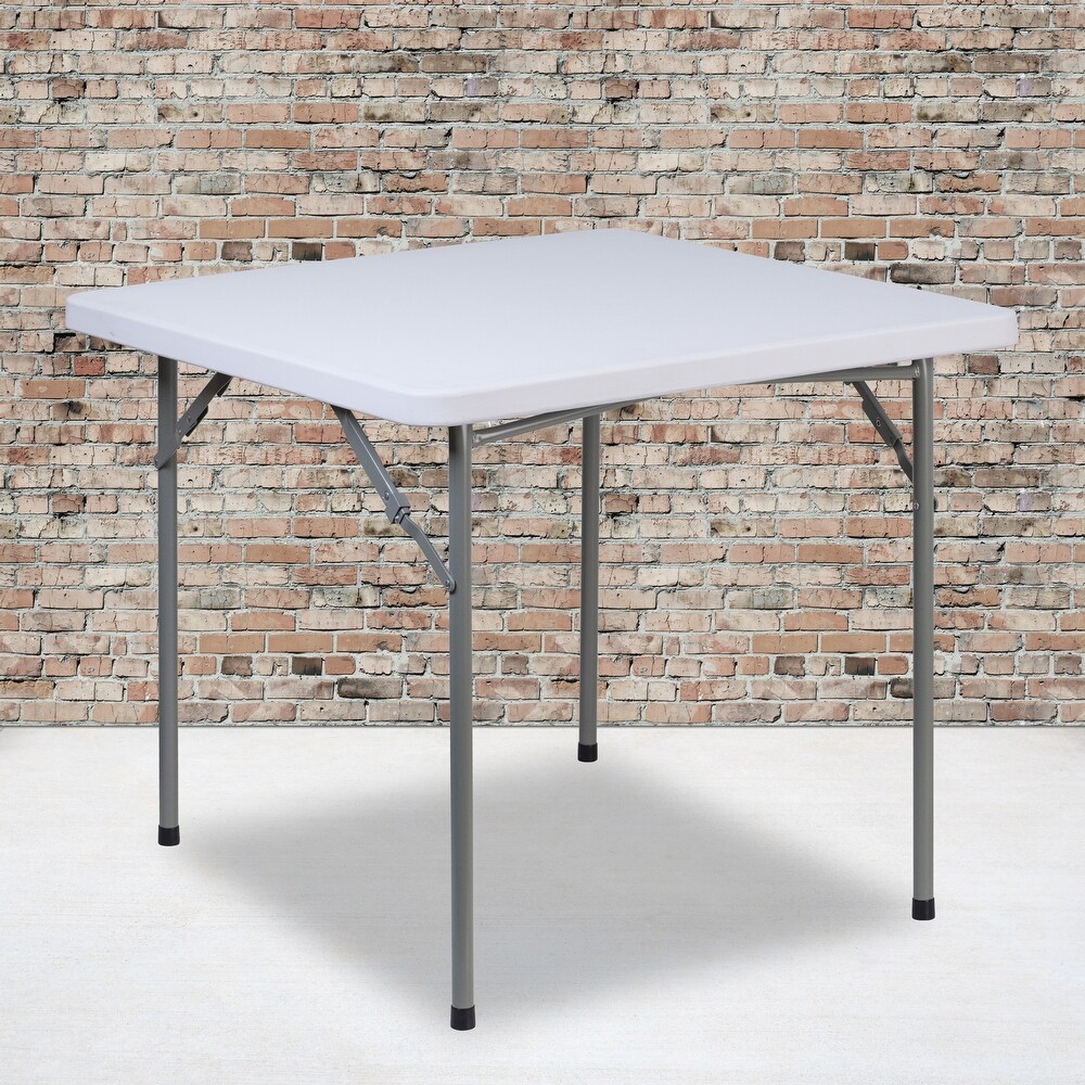 2.81 Foot Square Plastic Folding Table   Card Table/Game Table