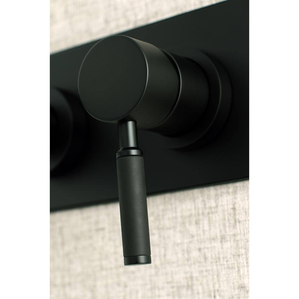 Kingston Brass Kaiser Single-Handle Wall Mount Bathroom Faucet in Matte Black HKS8110DKL