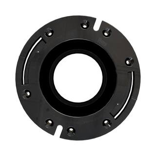 Oatey Fast Set 3 in. Outside Fit 4 in. Inside Fit ABS Open Hub Toilet Flange with Plastic Ring 435022