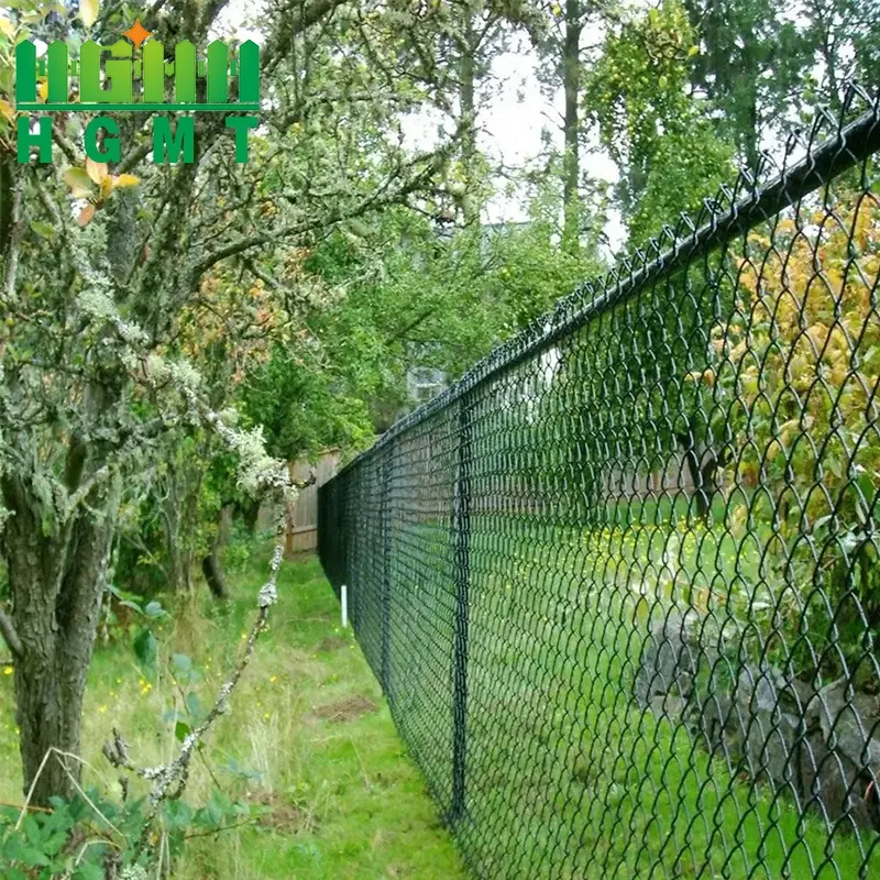 Best Selling Factory Supply Black PVC Coated Galvanized Chain Link Fence/anti rust chainlink fence for Sale