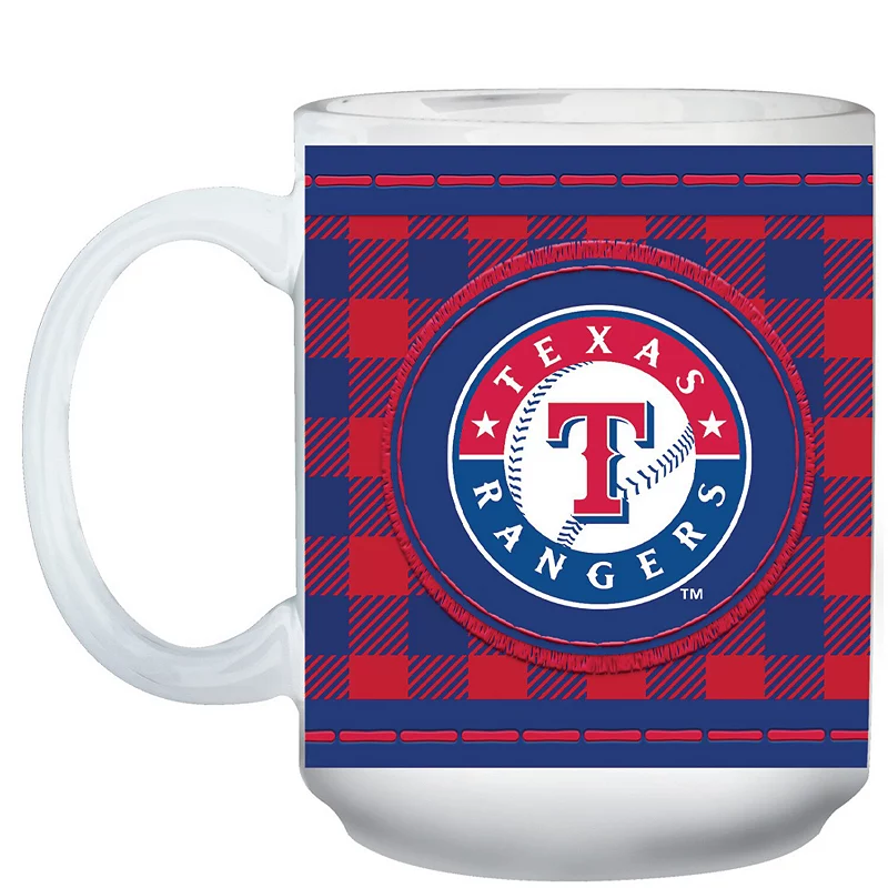 Texas Rangers 15oz. Buffalo Plaid Father's Day Mug