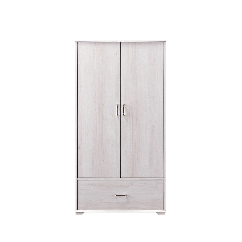 DH BASIC Contemporary Wardrobe Armoire with Bar Pulls by Denhour