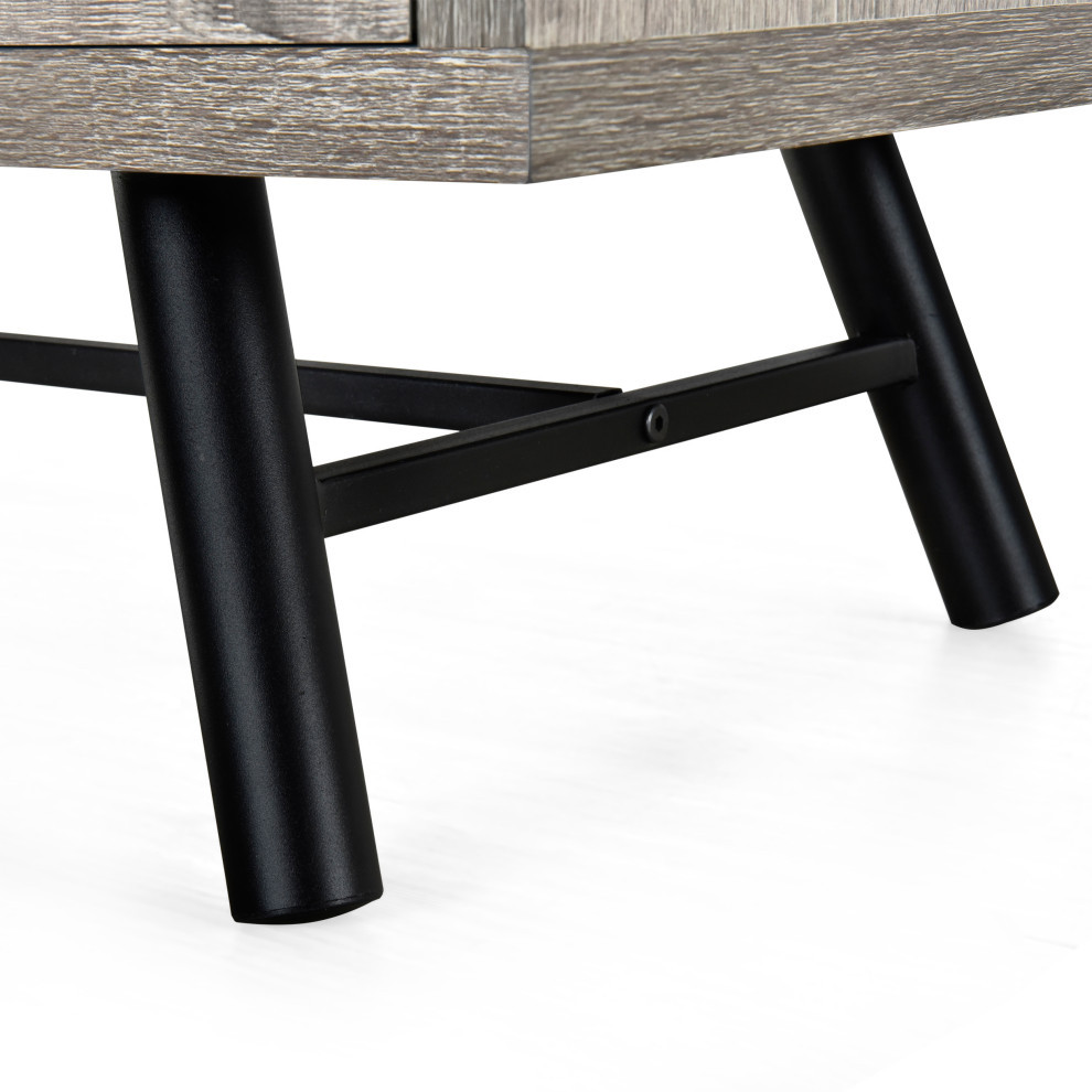 Sylas Mid Century Coffee Table With Storage   Midcentury   Coffee Tables   by GDFStudio  Houzz