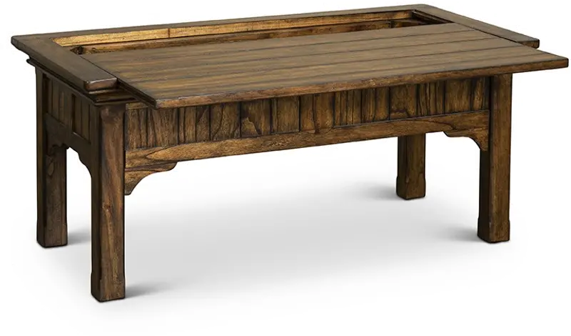 Eagle Mountain Heirloom Oak Brown Slide-top Coffee Table