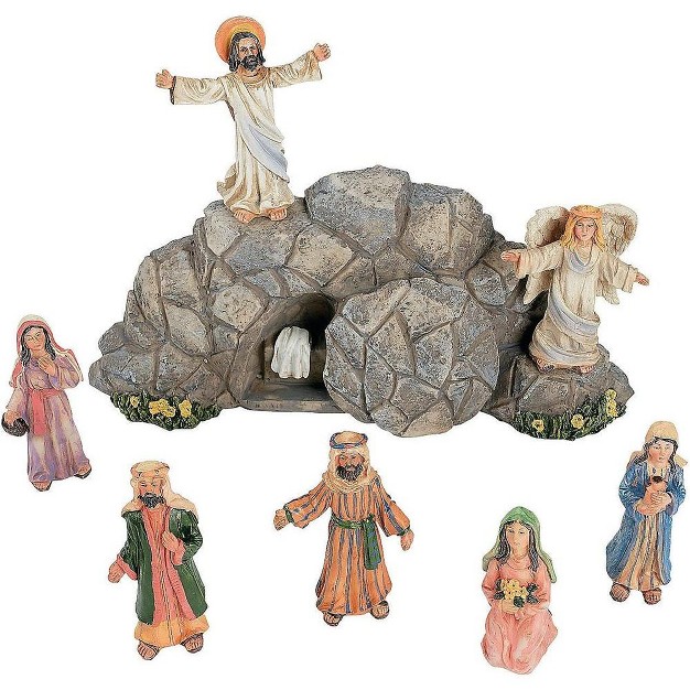 Fun Express Resin Resurrection Set For Easter Home D cor Figurines Molded 8 Pieces