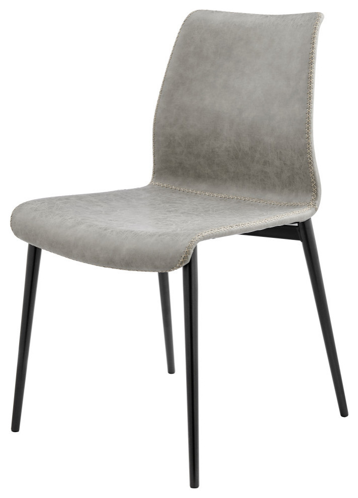 Jayden PU Dining Side Chair  Set of 2   Midcentury   Dining Chairs   by New Pacific Direct Inc.  Houzz