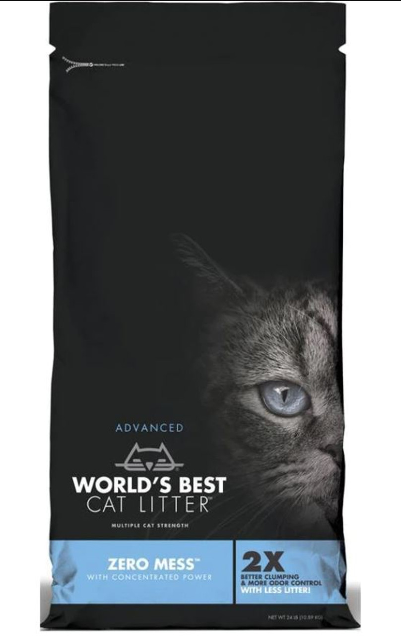 World's Best Cat Litter Advanced Zero Mess Multiple Cat Formula， 24 Lbs.