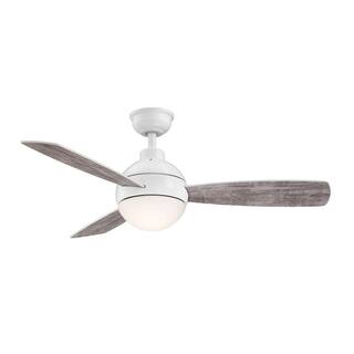 Home Decorators Collection Alisio 44 in. LED White Ceiling Fan with Light and Remote Control YG768A-WH