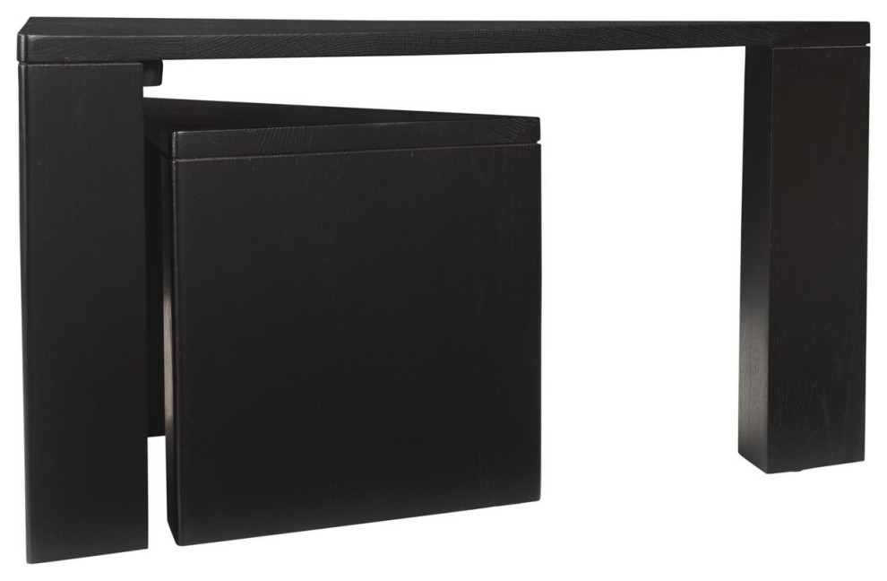 Aton Coffee Table  Black   Transitional   Coffee Table Sets   by Lighting New York  Houzz