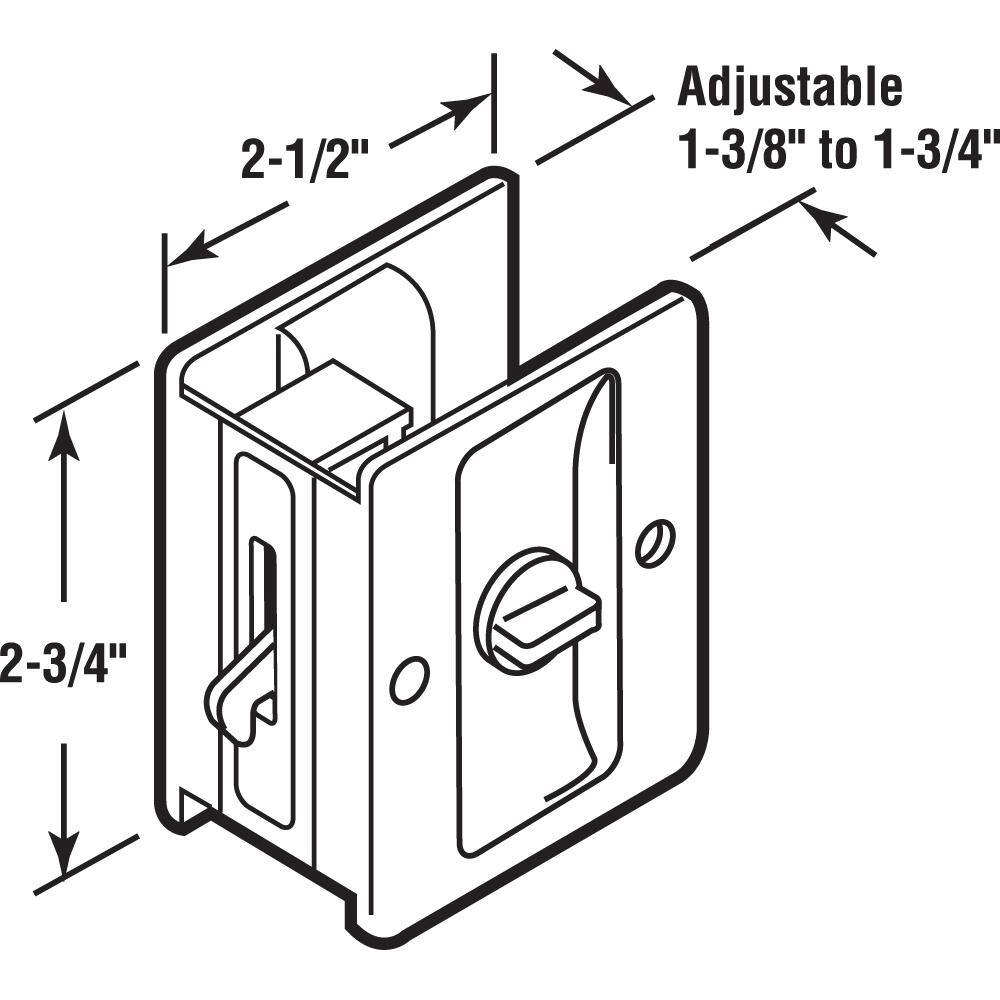 Prime-Line Satin Nickel Pocket Door Privacy Lock N 7239