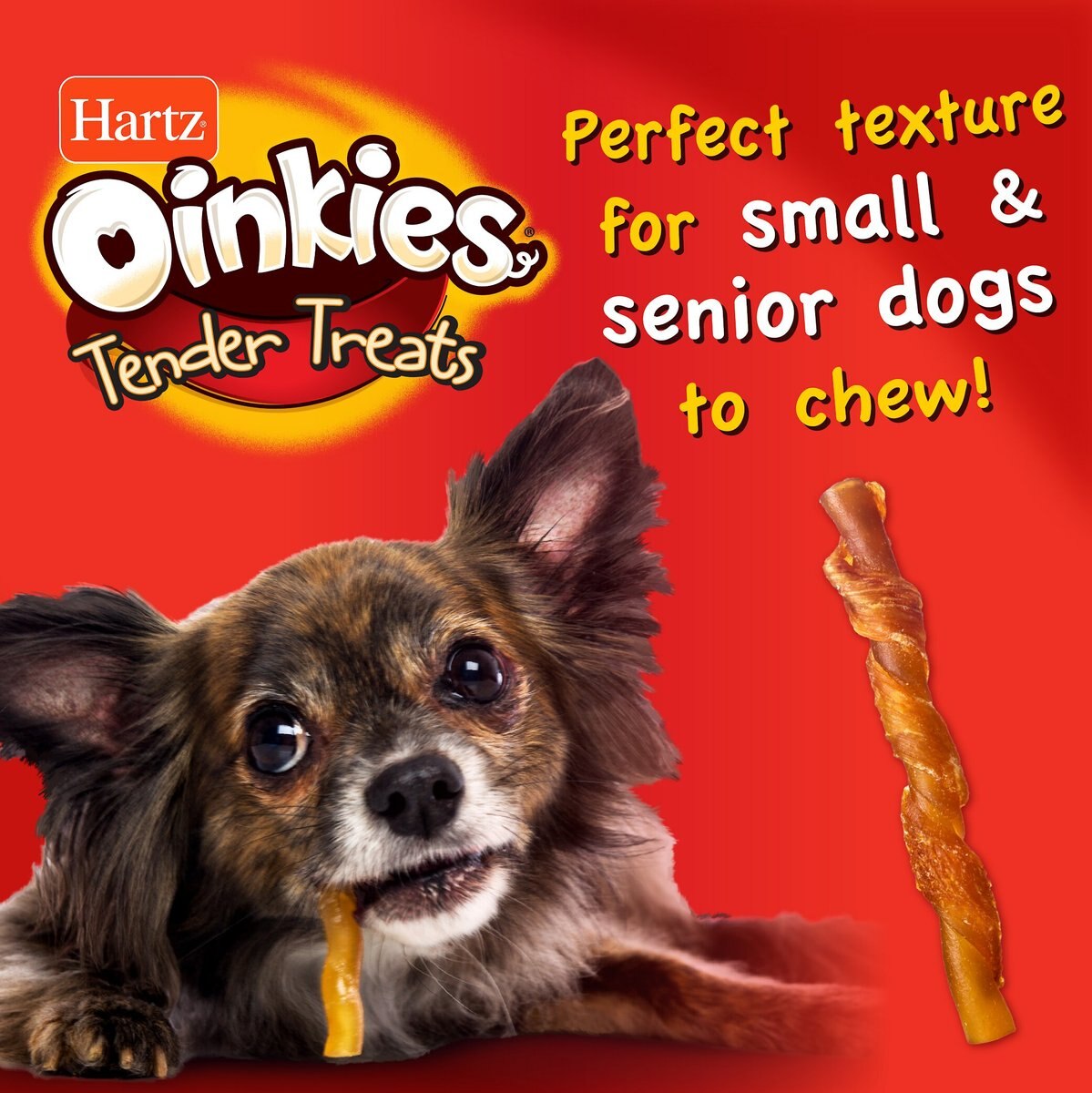 Hartz Oinkies Chickentastic Tender with Chicken Natural Chew Dog Treats