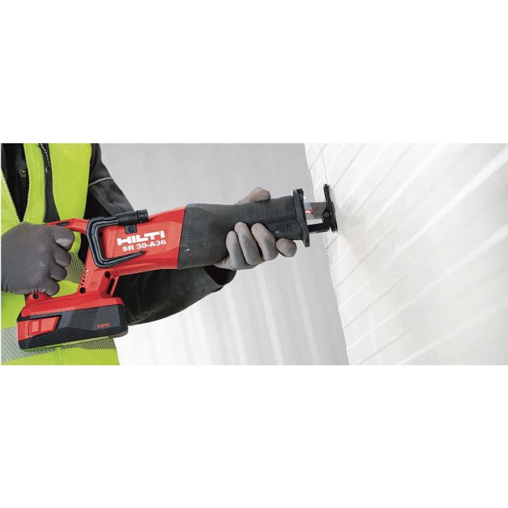 Hilti 36-Volt SR 30A Lithium-Ion Cordless Reciprocating Saw Kit with Two 365.2 Ah Batteries Charger and Bag 3487011