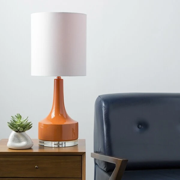 Modern Emily Table Lamp with Glazed Ceramic Base