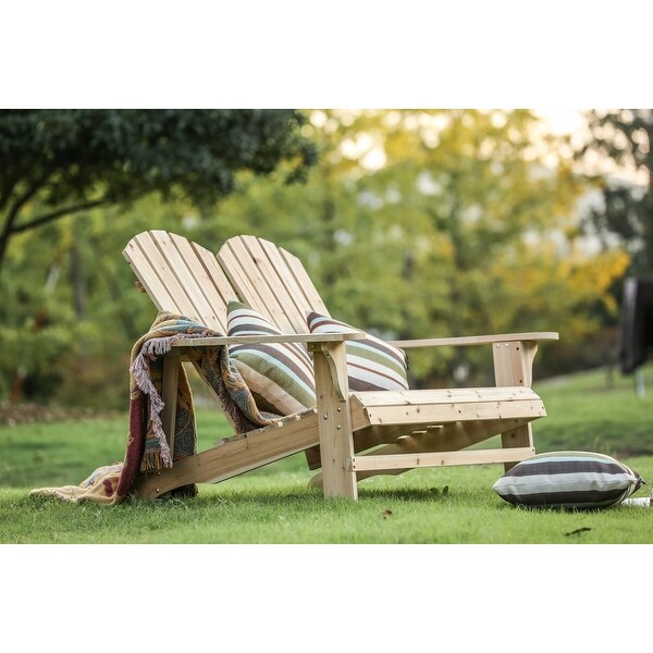 PATIO FESTIVAL Wooden Adirondack Loveseat