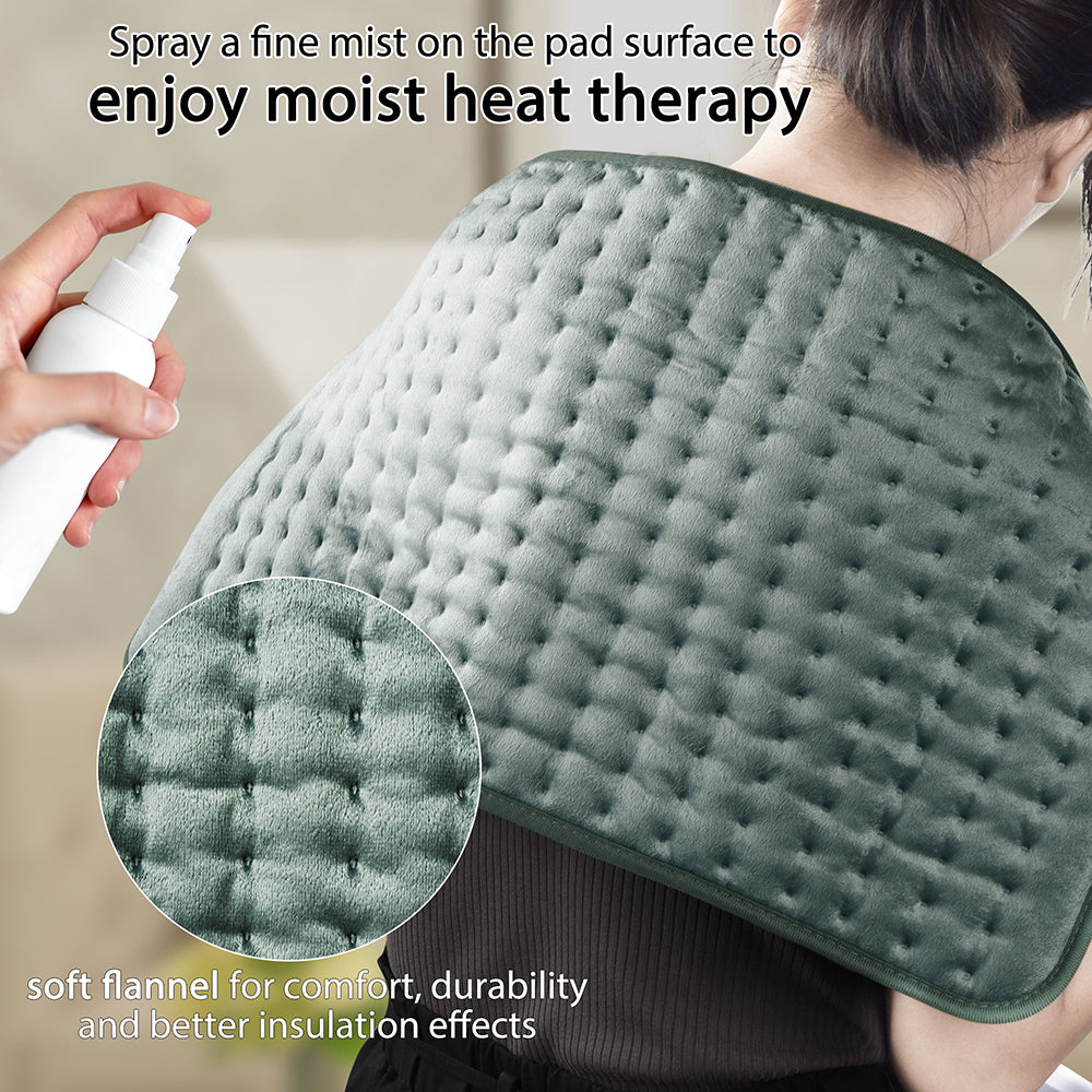 Yescom Electric Heating Pads Moist & Dry Heat 6 Heat Settings, 12