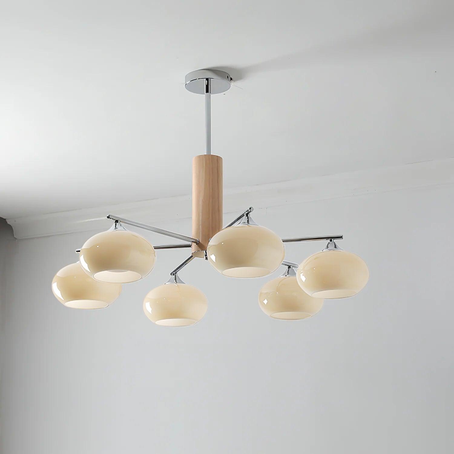 Elliptical Persimmon Chandelier