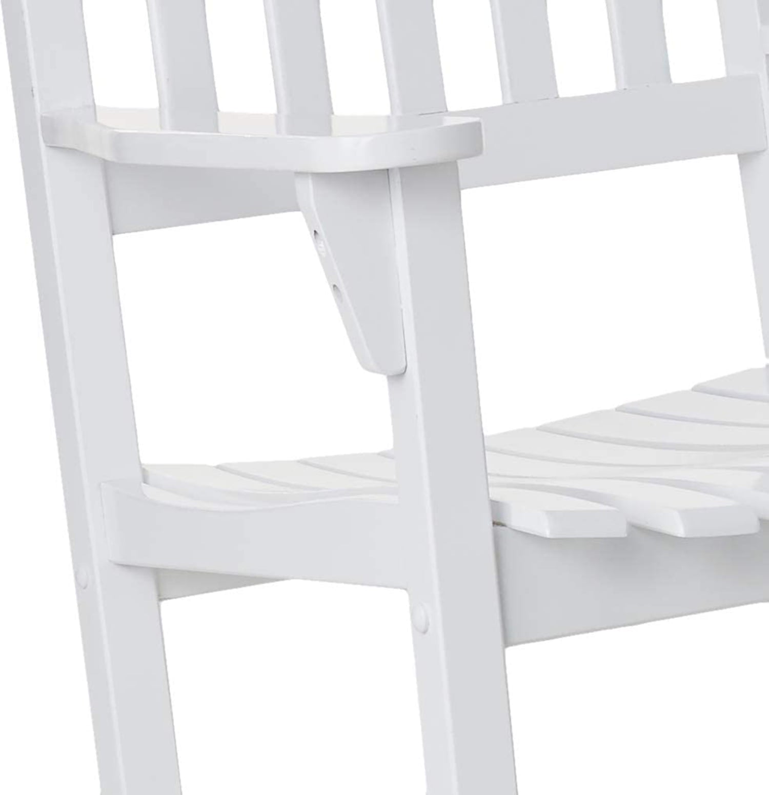 Alston Outdoor Wood Porch Rocking Chair, White Color, Weather Resistant Finish