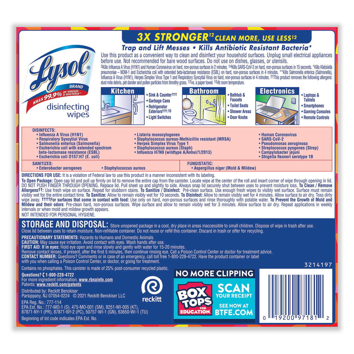 Disinfecting Wipes by LYSOLandreg; Brand RAC97181EA