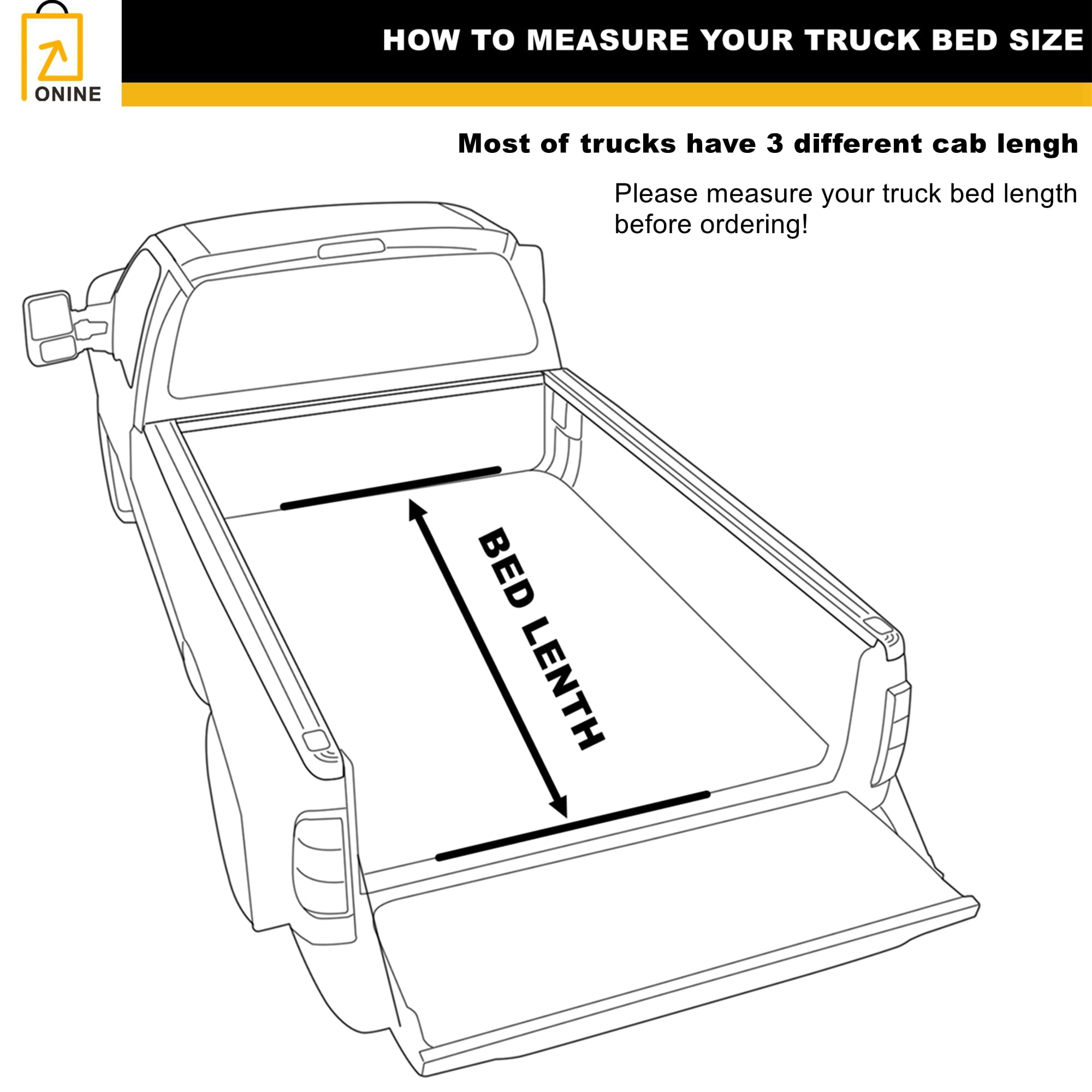 ONINE AWR Soft Roll Up Truck Bed Tonneau Cover Custom Fit 2015-2023 Ford F150 5.5ft Bed(66