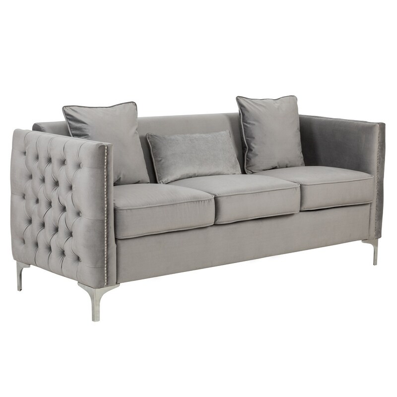 Bayberry Velvet Sofa Loveseat Chair Living Room Set