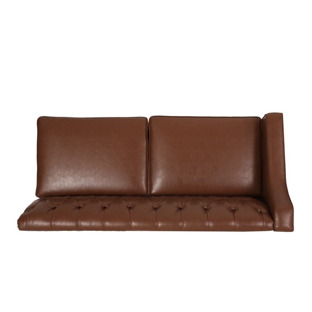 Furman Contemporary Tufted Chaise Sectional by Christopher Knight Home