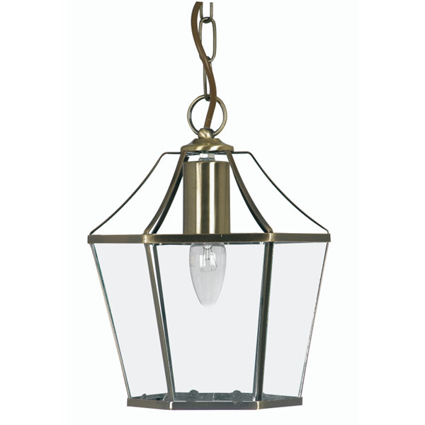 Oaks 1044 AB Dulverton Antique Brass Vintage Lantern Pendant Light