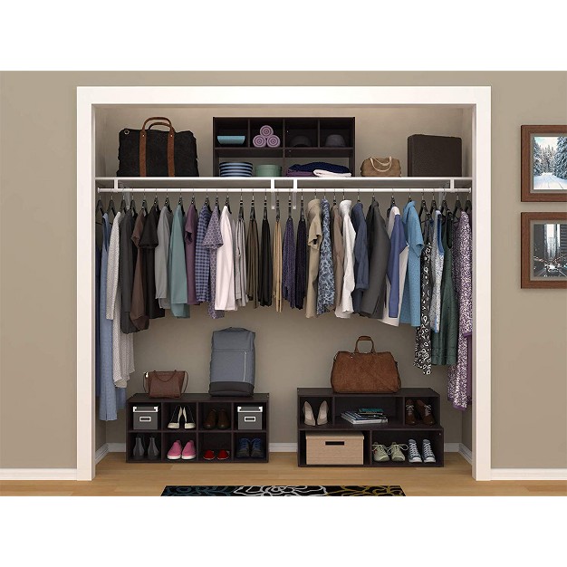 Closetmaid 508200 Heavy Duty Shelf Organizer With Shoe Rack And Cube Storage Espresso