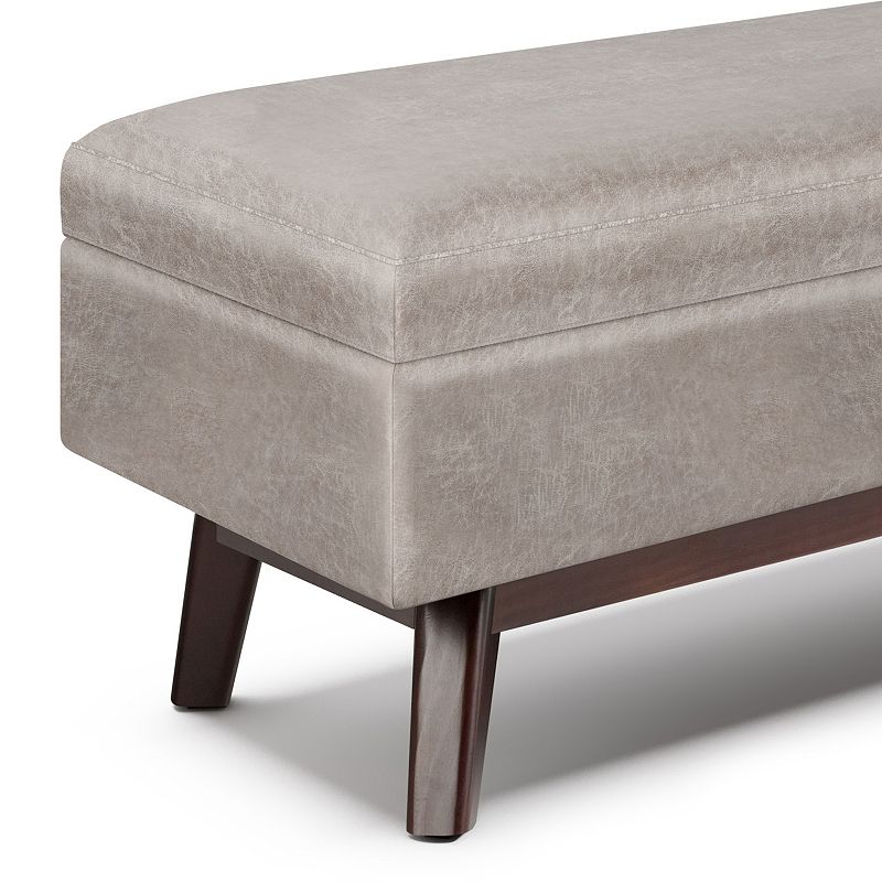 Simpli Home Owen Gray Rectangular Storage Ottoman