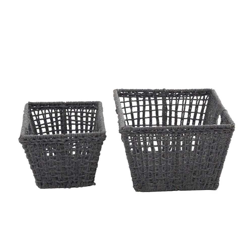 Cotton Farmhouse Storage Basket (Set of 2)   S/2 9\