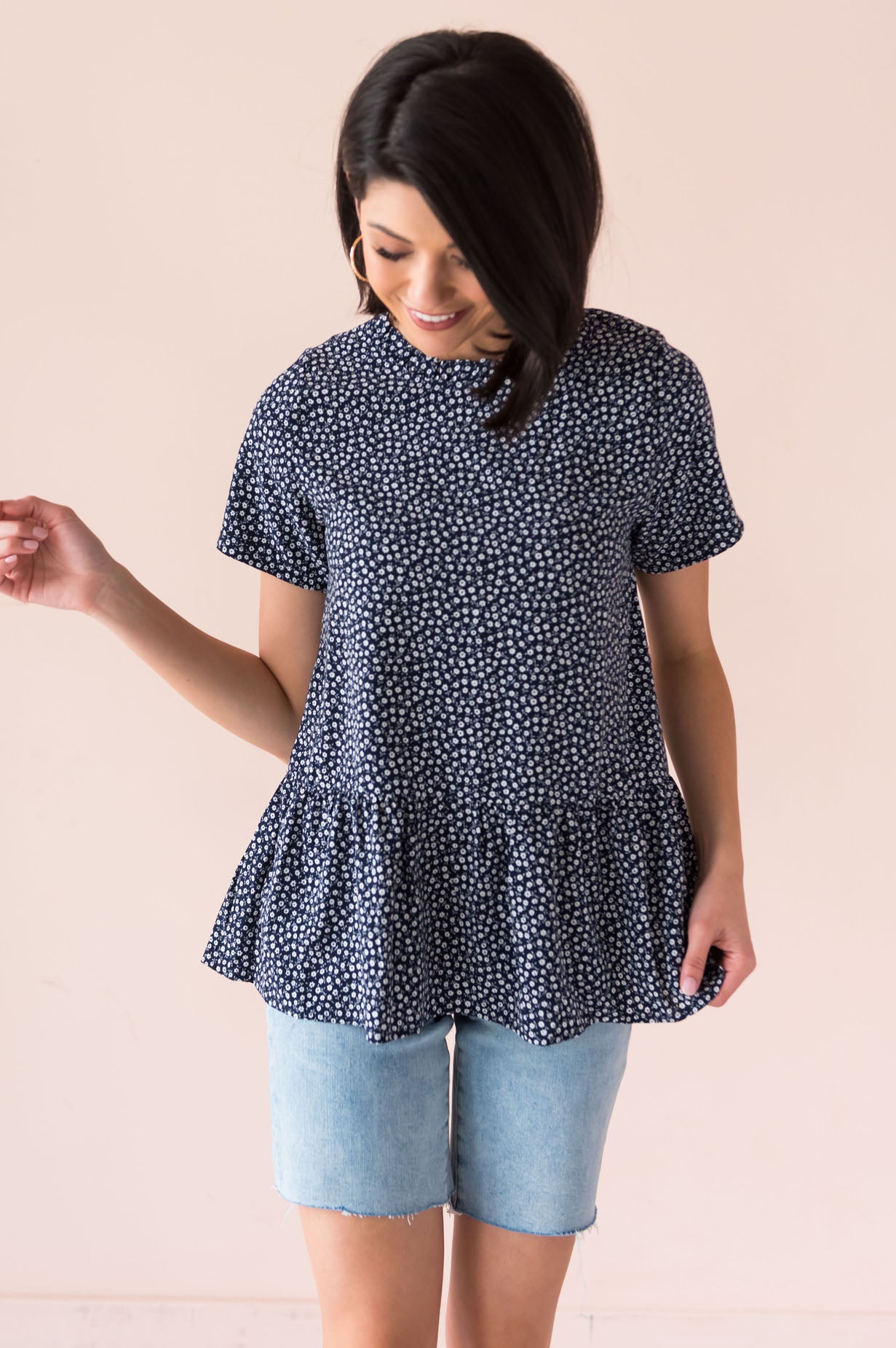 Breezy And Beautiful Modest Peplum Top