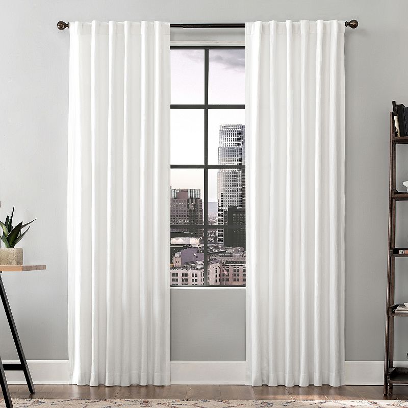 Scott Living Renato Linen Blend Semi-Sheer Back Tab 1-panel Window Curtain