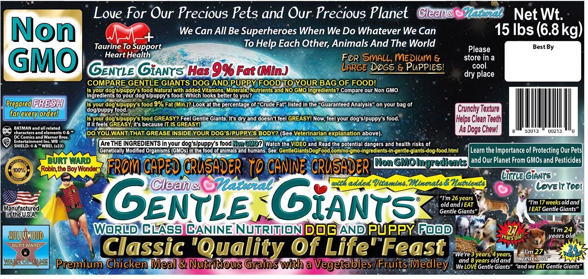 Gentle Giants Natural Non-GMO Dog and Puppy Chicken Dry Dog Food