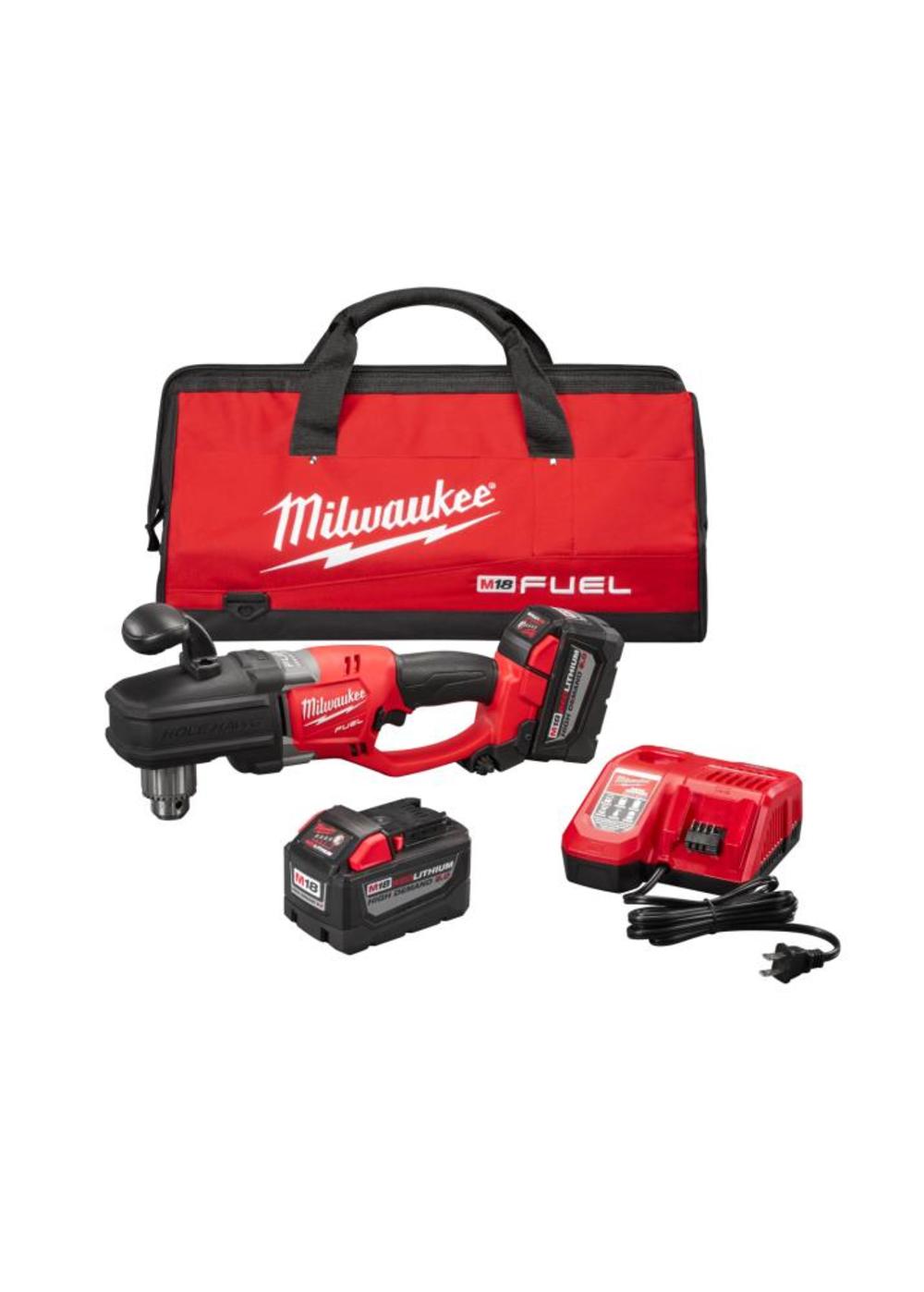 Milwaukee M18 FUEL Hole Hawg HIGH DEMAND 1/2 in. Right Angle Drill Kit 2707-22HD from Milwaukee