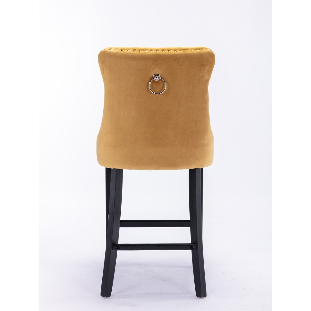 Contemporary Velvet Upholstered Bar stools