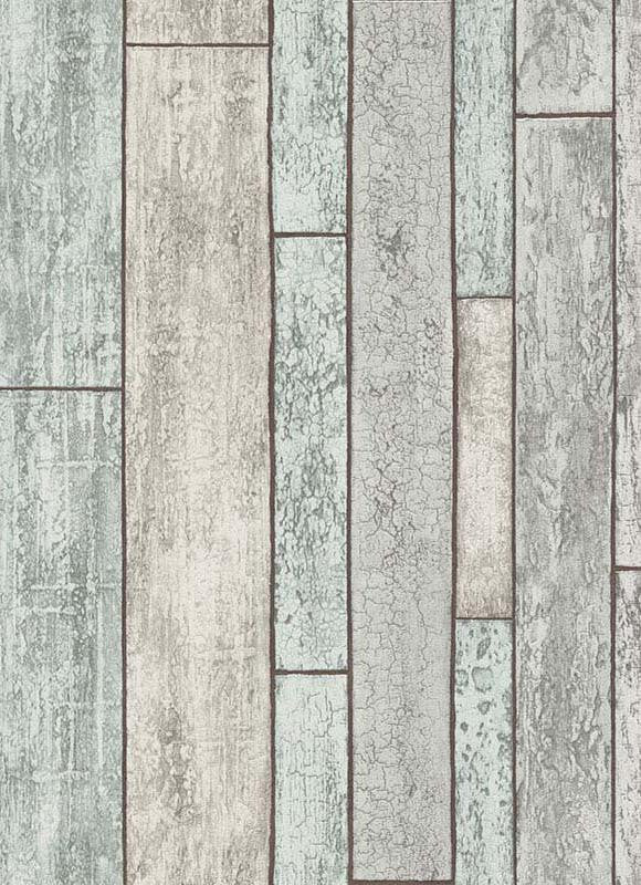 Bram Faux Wood Wallpaper in Blue and Grey design by BD Wall