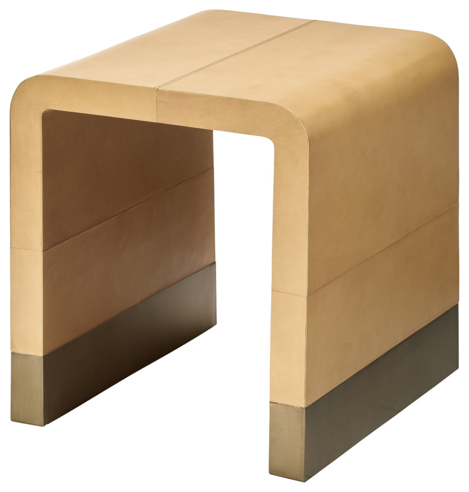 Waterfall Leather Side Table   Contemporary   Side Tables And End Tables   by Jamie Young Company  Houzz